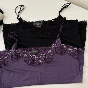 Banana Republic Black and Purple Lace Tops